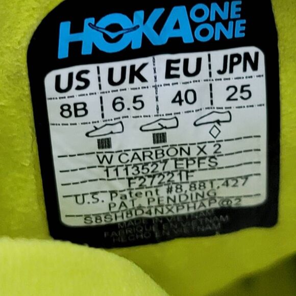 Hoka One One Carbon x2 - Women's running shoes - Size 8B - Picture 11 of 11